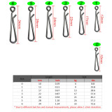 Fishing Hanging Snap Stainless Steel Fishing Snap Clips Freshwather FishHooks Fishing Lure Clips Connector 4kg-33kg