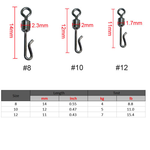 Quick Change Swivel Crap Fishing Connector Fishing Swivel Carp Terminal Tackle Fishing Lure Accessory