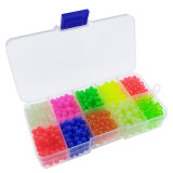 1000PCS 5mm Fishing Beads Accessories Set Mix 10 Colors Round Fishing Rig Beads Luminous Plastic Fishing Line Beads