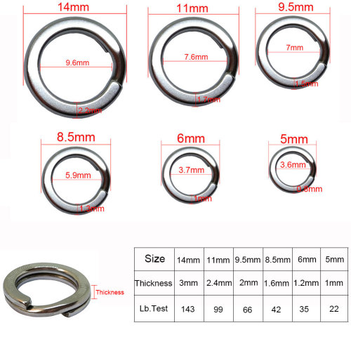 Fishing Split Rings Stainless Steel Fishing Lure Rings  Connector Fishing Bait Accessory Fishing Tackle