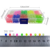1000PCS 5mm Fishing Beads Accessories Set Mix 10 Colors Round Fishing Rig Beads Luminous Plastic Fishing Line Beads