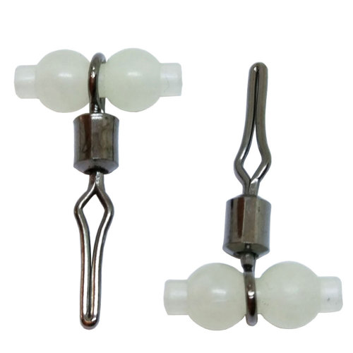 3 Way Fishing Line Clip with Luminous Beads Fishing Sinker Weight Connector Bass Fishing Tackle