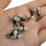 3 Way Fishing Swivel with Luminous Beads Fishing Sinker Weight Connector Bass Fishing Tackle