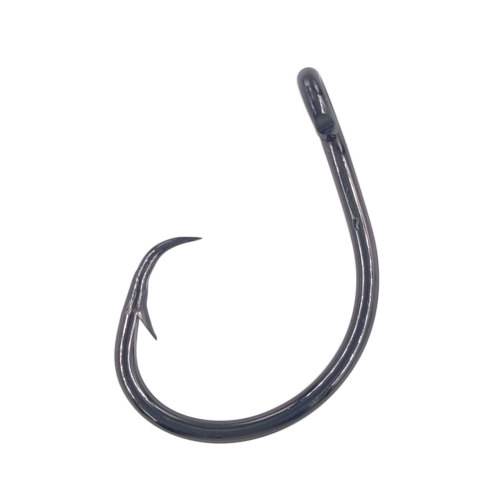 Offset Fishing Circle Hooks High Carbon Steel Saltwater Freshwater Bass Trout Fishing Hook Black Nickel FishHook