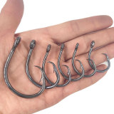 Offset Fishing Circle Hooks High Carbon Steel Saltwater Freshwater Bass Trout Fishing Hook Black Nickel FishHook