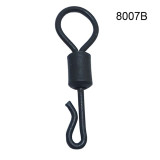 Carp Fishing Swivels Rolling Quick Change Swivels Matte Black Carp Fishing Tackle Capr Fishing Connector Q-Shaped Snap