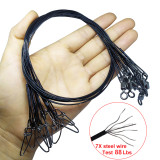 Fishing Wire Leaders,100LB Stainless Steel High Strength Fishing Line Leaders with Swivels and Snaps