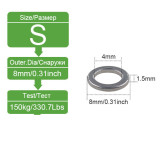 High Strength Solid Ring Fishing Lure Connector Fishing Rings Kit Line Saltwater Solid Ring Fishing Freshwater Loop