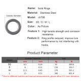 High Strength Solid Ring Fishing Lure Connector Fishing Rings Kit Line Saltwater Solid Ring Fishing Freshwater Loop