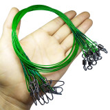 Fishing Wire Leaders,100LB Stainless Steel High Strength Fishing Line Leaders with Swivels and Snaps
