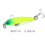 Wholesale Minnow fishng lures with 10# treble hooks 3D eyes artificial bait bass fishing bait carp fishing tackle ,5cm/1.96 3.3g/0.11oz