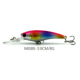 Minnow Fishing bait with 8# treble hooks carp Fishing Lures freshwater Fishing tackle Sinking Trout Bait ,9.2cm/3.62in 8g/0.282oz