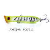 Popper Fishing Lures 3D Eyes Hard Plastic Baits for Saltwater Freshwater Fishing