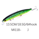 Crankbait Minnow Fishing Lure Hard Bait 13.5 cm 18.5g Artificial Bait Isca Wobblers Swimming Carp Fishing Tackle