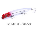 12cm/17g Popper Fishing Lures Minnow Hard Crankbait Artificial Wobbler Pesca Fishing Tackle
