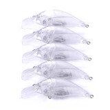 Fishing Lure Blank Crankbait Unpainted Hard Bait 75mm Fresh Water Shallow Water Bass Walleye Lure Bodies