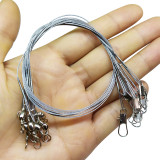 Fishing Leader Wire Tooth Proof Stainless Steel Fishing Leader Line with swivels Snap Kits Connect Tackle Lures Rig or Hooks