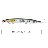 Crankbait Minnow Fishing Lure Hard Bait 13.5 cm 18.5g Artificial Bait Isca Wobblers Swimming Carp Fishing Tackle