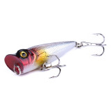 popper lures fishing lure small float plastic Popper Crank Bait fishing Lures Hard bait 5CM 4.9G 8# hooks Stick bait