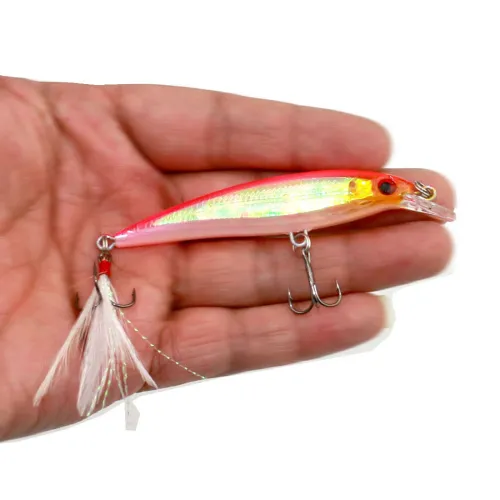 Minnow fishing lures steel beads inside ,3D Eyes, 6# treble hooks fishing Wobblers crankbait carp fishing Tackle