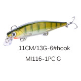 Minnow Fishing Lure Laser Hard Artificial Bait 3D Eyes 11cm 13g Wobblers Fishing Tackle Slow Sinking