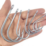 High Carbon Steel Single Fishing Tuna Hooks Straight Shank Hooks Saltwater Fishing Tackle Fishhook