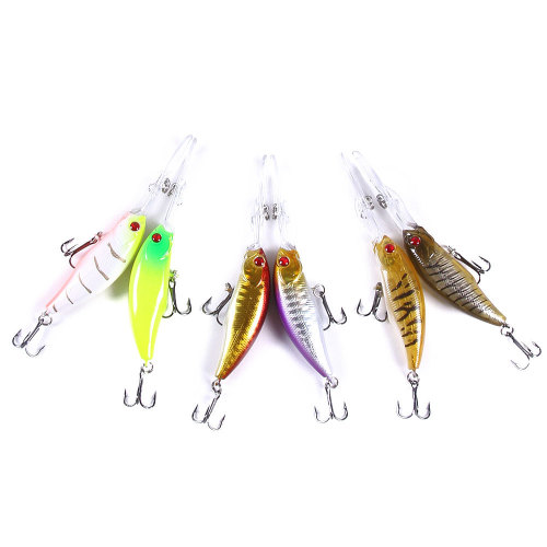 10cm-7g Deep Diving Lure Set Minnow Wobbler with Sharp Hook Hard Bait for Bass Pike Carp Pesca Fishing Tackle