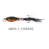 2.5CM/4G Mini Fish Lead Sinker with Treble Hooks Jig Head Hooks Metal Trout Baits Saltwater Fishing Lures
