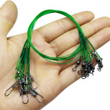 Fishing Leader Wire Tooth Proof Stainless Steel Fishing Leader Line with swivels Snap Kits Connect Tackle Lures Rig or Hooks