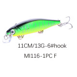 Minnow Fishing Lure Laser Hard Artificial Bait 3D Eyes 11cm 13g Wobblers Fishing Tackle Slow Sinking