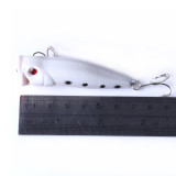 Luminous Popper Fishing Lures 7.5cm 10g Glow Hard Baits Artificial Make Bass Crankbait Wobblers Fishing bait Treble Hooks Tackle