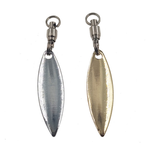 Willowleaf Spinner blades+ Ball Bearing Swivels with Split Rings Trolling Fishing Lures Accessories Spinnerbaits