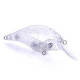 Fishing Lure Blank Crankbait Unpainted Hard Bait 75mm Fresh Water Shallow Water Bass Walleye Lure Bodies