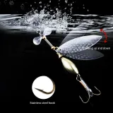9.8cm 15g Spinner bait Spoon Fishing Lure Fishing Spoon Lure pesca Metal Jig Lure buzzbait Bass Fishing Tackle
