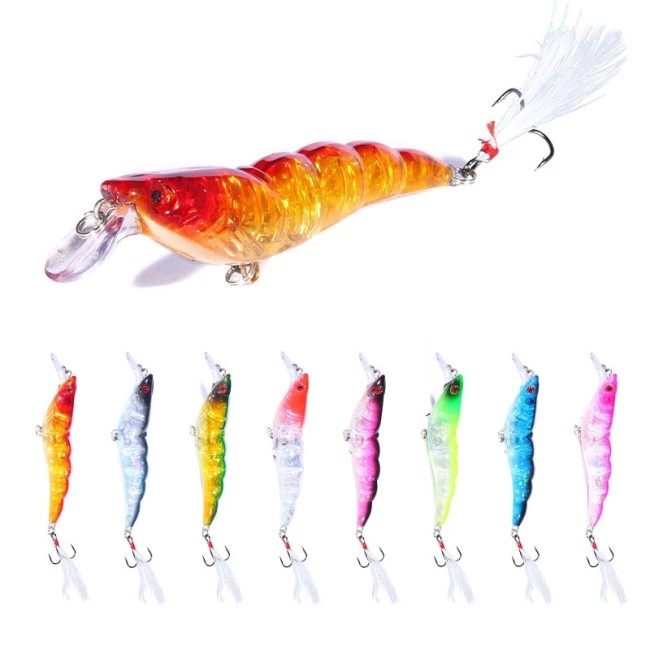 Minnow Shrimp Fishing Lure 10.5cm 13g Trout Crank Artificial Hard Bait Crankbait Freshwater Tackle