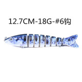 13.6CM 18.7G Multi Jointed Bait 8 Sections Sinking Wobbler Lure Swimbait Trolling Swimming Hard Fishing Tackle