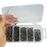 500-pieces Fishing Swivels Kit Rolling Swivel Stainless Steel 2#/4#/6#8#/10# Fishing Connector Hook Link Carp Fishing Equipment