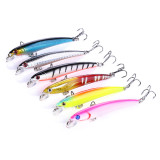 3D Eyes Minnow Fishing baits with split ring,hard plastic carp fishing lures bass fishing accessories,7.5cm/2.95 ,5.6g/0.19oz