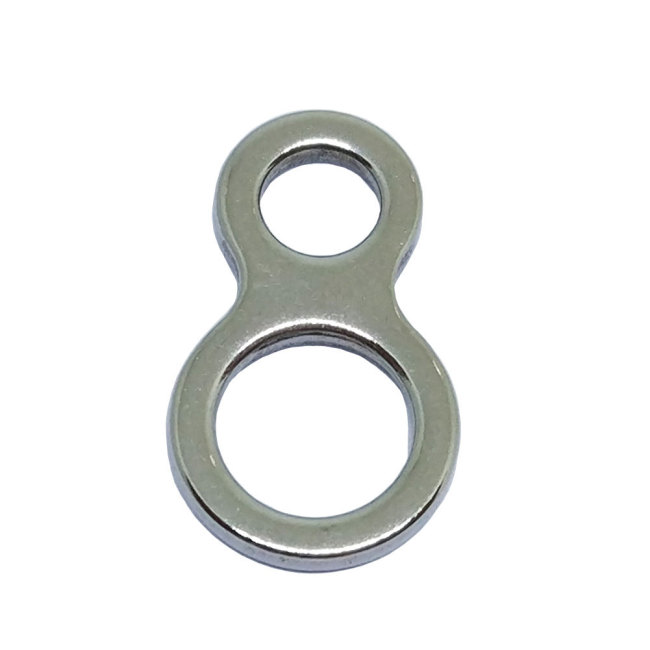 Double Solid Rings Swivel Stainless Steel 8 Shape Loops Fishing Connector for Trolling Jigs Hook Saltwater Fishing