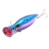 Popper Fishing Luya Lures 13CM 43G Topwater Hard Fishhook River Sea Simulation Baits 3D Fishs Artificia Spinning Tackle