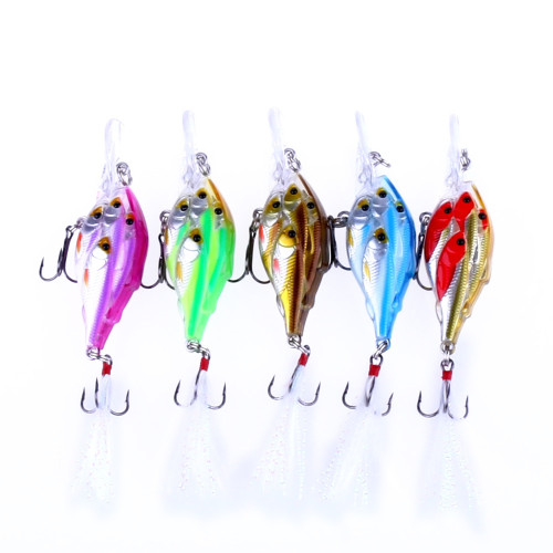 Crankbait High Quality Fishing Lures Isca Tackle 6.5cm 6g Minnow Soft Bait Swimbait Wobblers 6# Hook