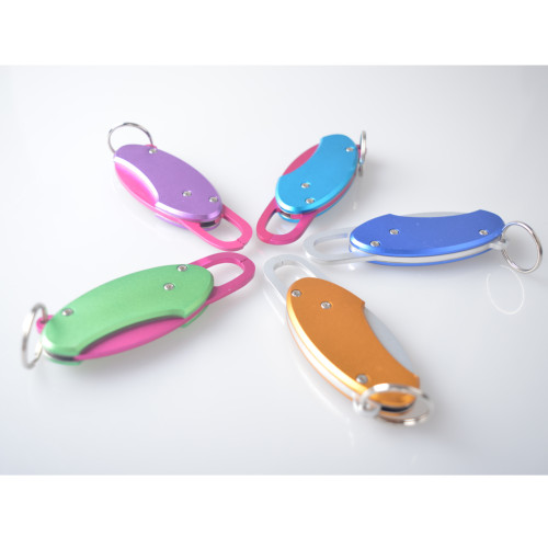 Full Metal Aluminum Stainless Steel Fishing Lip Gripper Portable Fishing Tool Lanyard 10cm