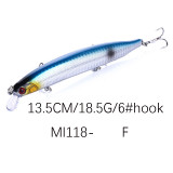 Crankbait Minnow Fishing Lure Hard Bait 13.5 cm 18.5g Artificial Bait Isca Wobblers Swimming Carp Fishing Tackle