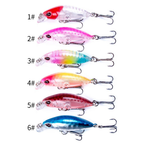 Mini Minnow Bait 4cm 2g Slow Sinking Mini Fishing Lure Hard Carkbait Wobblers Swimbait