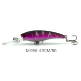 Minnow Fishing bait with 8# treble hooks carp Fishing Lures freshwater Fishing tackle Sinking Trout Bait ,9.2cm/3.62in 8g/0.282oz