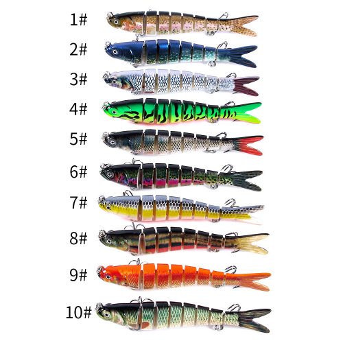 Fishing Bait Jointed Multi 8 Segments 10cm 11.4g Sinking Wobblers Lure Swimbait Hard Tackle Trolling Accessories