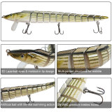Fishing Jointed Minnow Lures,with High Carbon Steel Anchor Hook, Lifelike Multi Jointed Artificial Swimbait