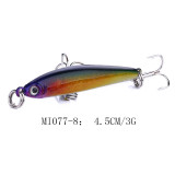Wholesale Minnow fishng lures with 10# treble hooks 3D eyes artificial bait bass fishing bait carp fishing tackle ,5cm/1.96 3.3g/0.11oz