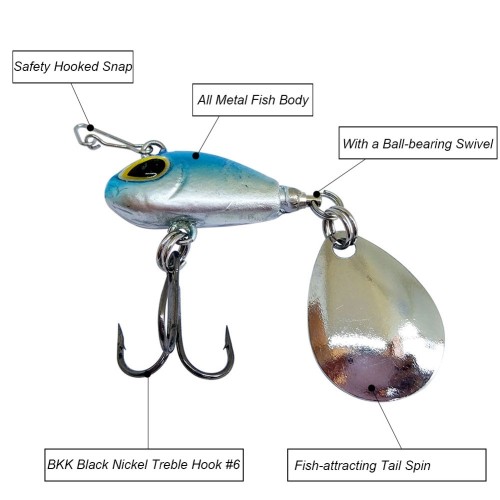 11g/5.5cm Hard Fishing Lure Tail Spin Spinner Bait VIB Saltwater Fishing Bait Swimbait Crankbait