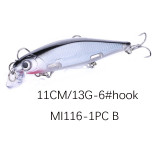 Minnow Fishing Lure Laser Hard Artificial Bait 3D Eyes 11cm 13g Wobblers Fishing Tackle Slow Sinking